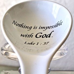 COVENTRY DAILY BLESSINGS SPOON REST LUKE 1:37 NEW